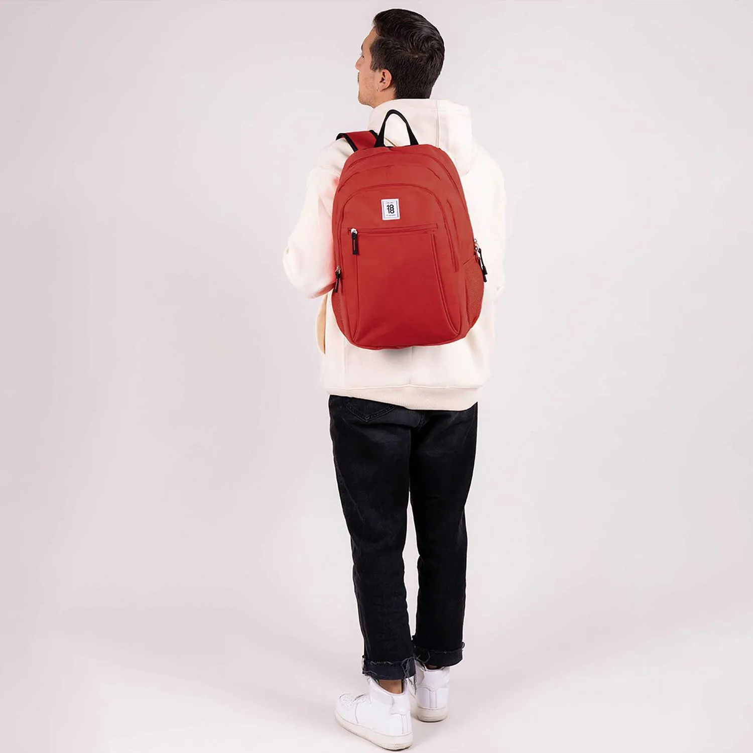 Mochila grande 1818 Unisex WYNN Rojo
