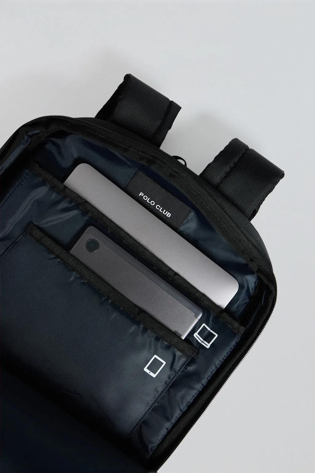 Mochila Harlem negra con detalles Polo Club