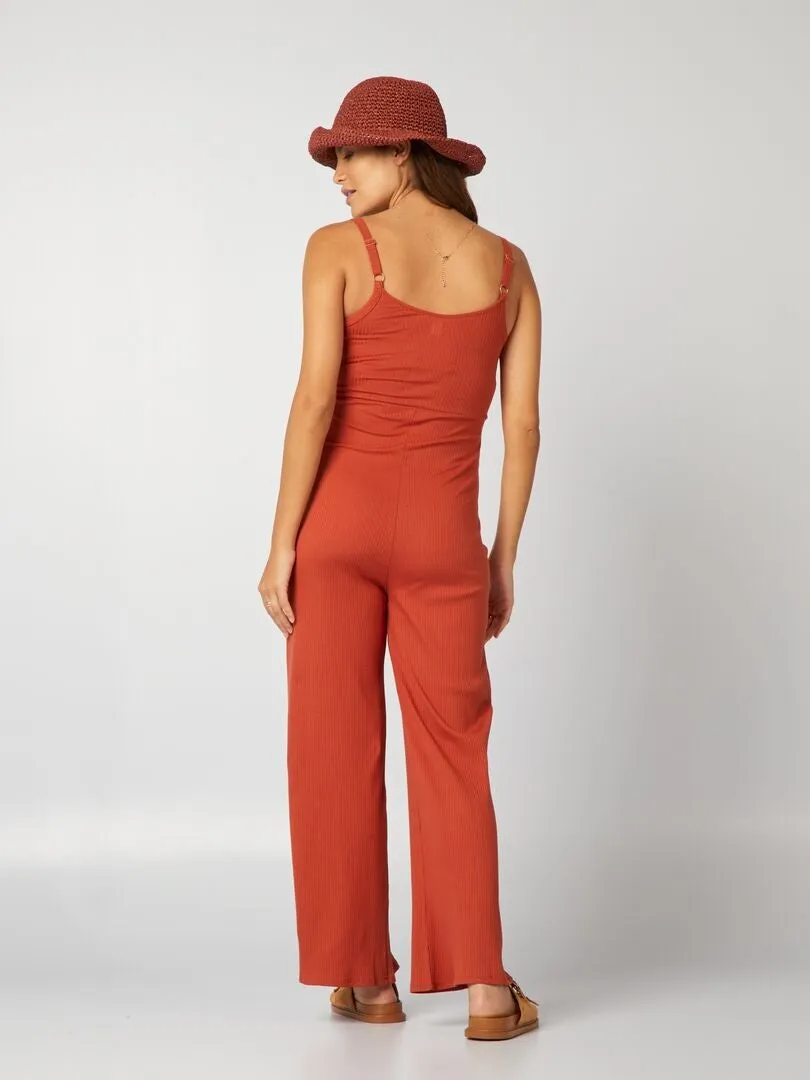 MONO DE PREMAMá DE PUNTO DE CANALé  ROJO