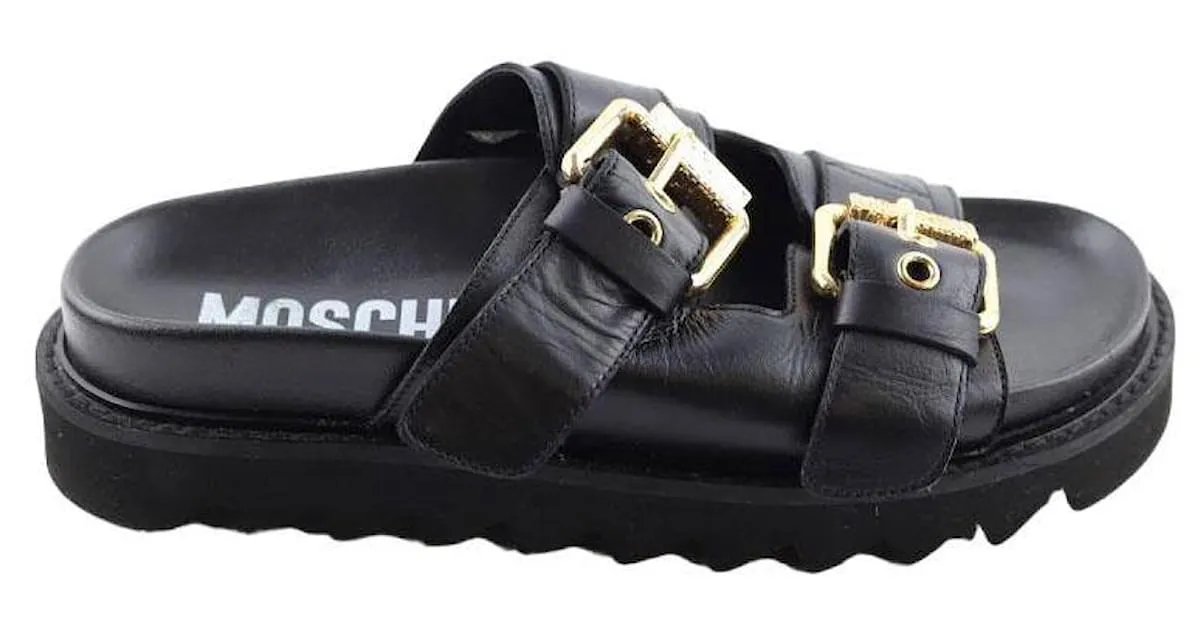 Moschino Sandalias de cuero Negro 