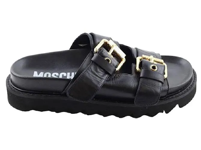 Moschino Sandalias de cuero Negro 