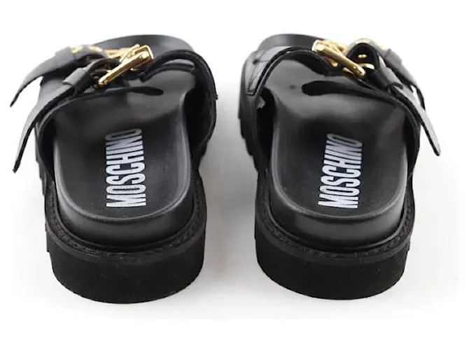 Moschino Sandalias de cuero Negro 