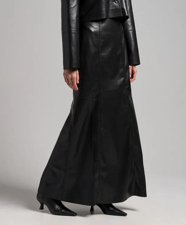 Nanushka Carlotta black maxi skirt