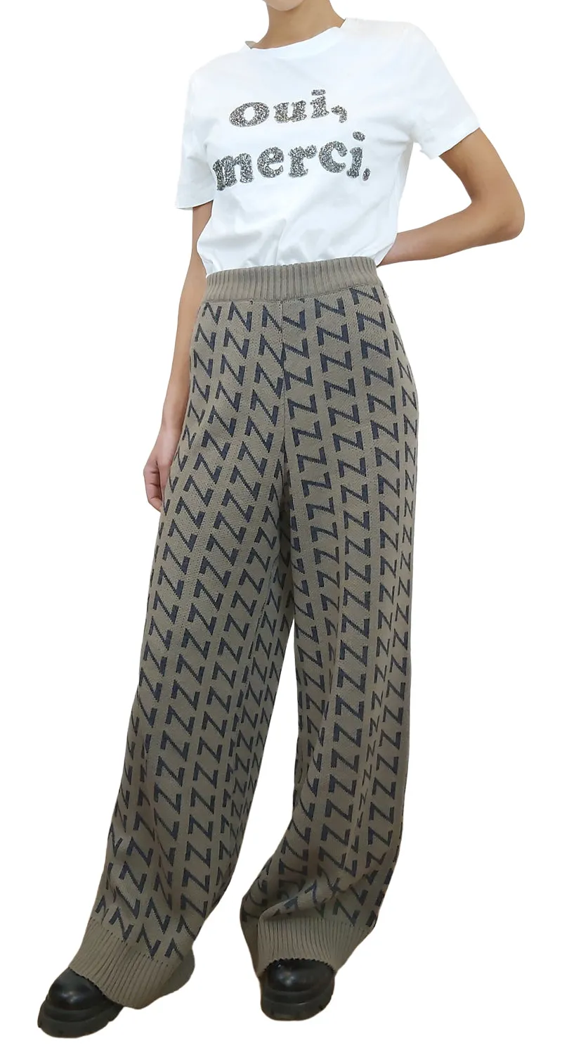 NICOLETTA VALENTINA Pantalón Tejido Café
