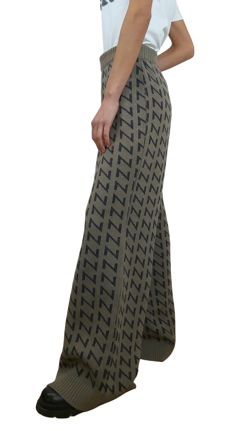 NICOLETTA VALENTINA Pantalón Tejido Café
