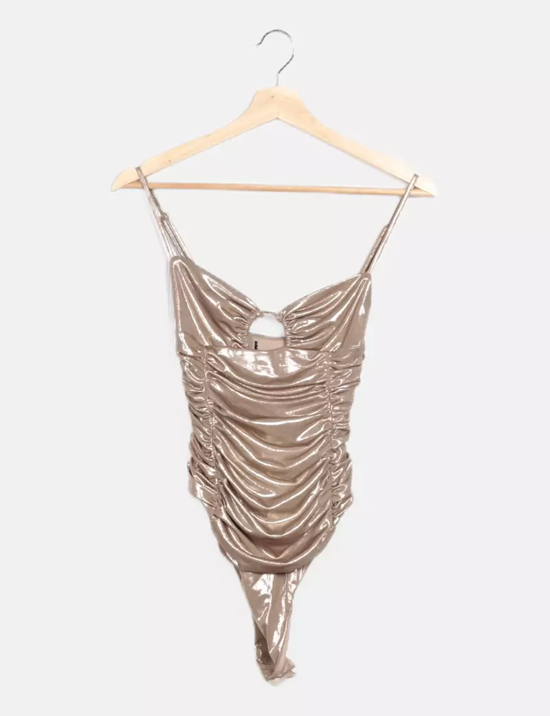 NoName Body dorado fruncido