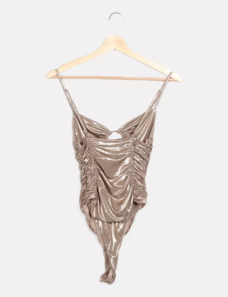 NoName Body dorado fruncido