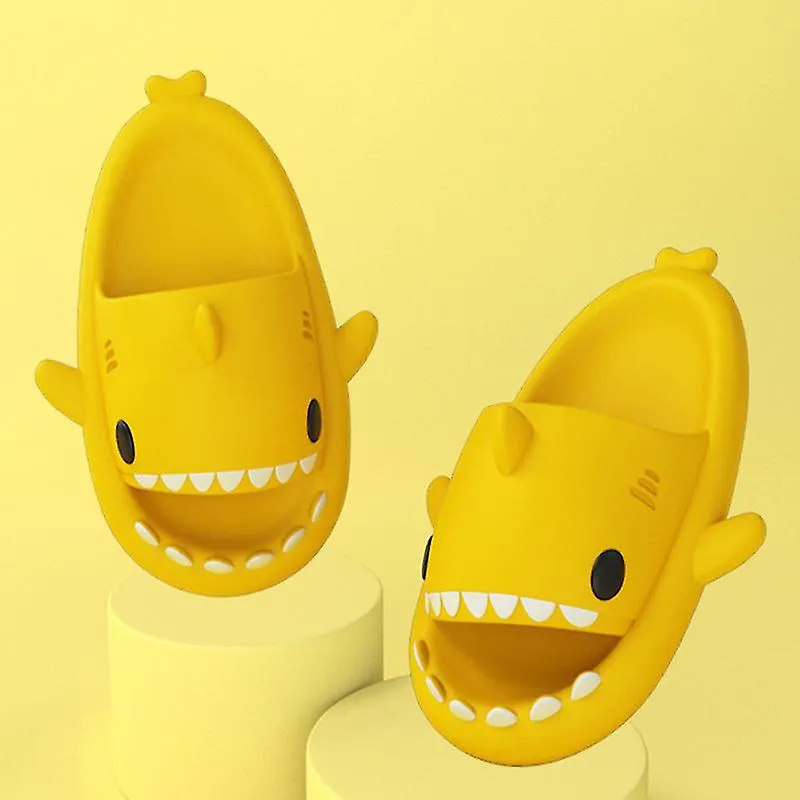 Nuevas zapatillas de tiburón Ducha antideslizante Zapatillas de baño Sandalias suaves de verano para niñas y niños