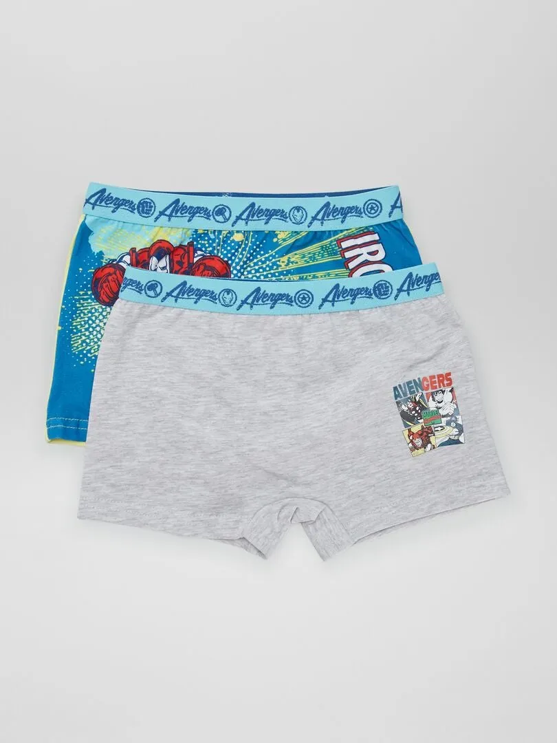 PACK DE 2 BOXERS ELáSTICOS 'LOS VENGADORES' 'MARVEL'  GRIS