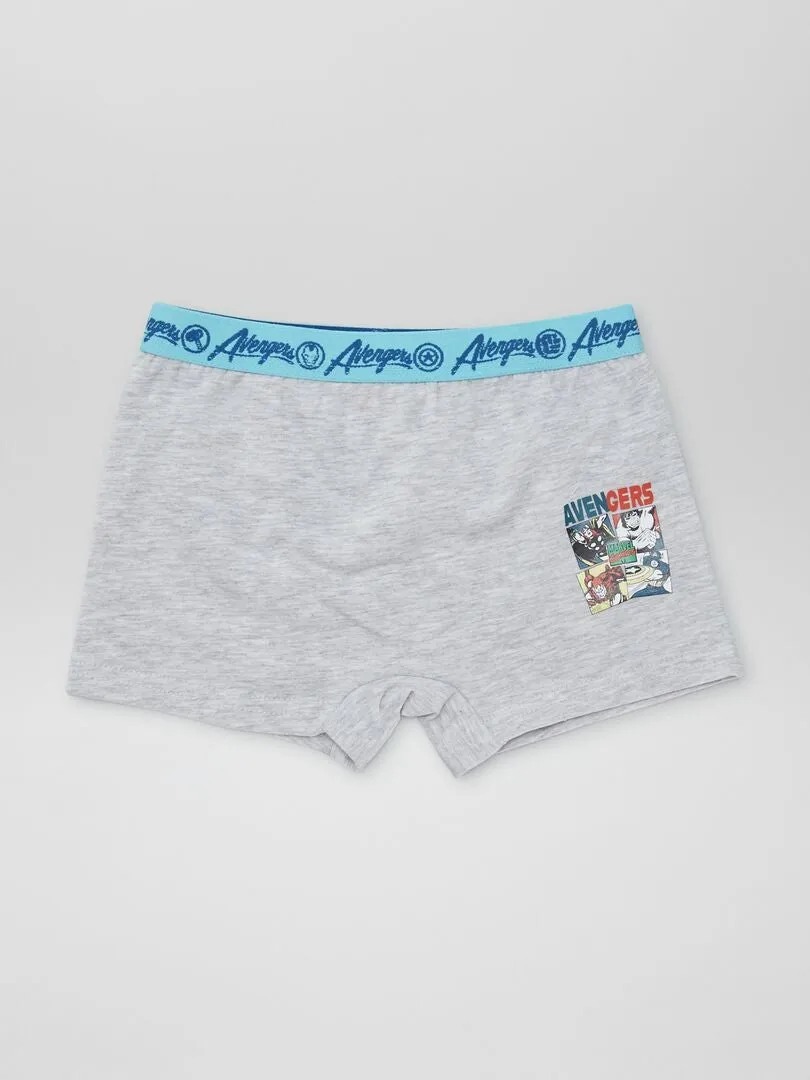 PACK DE 2 BOXERS ELáSTICOS 'LOS VENGADORES' 'MARVEL'  GRIS