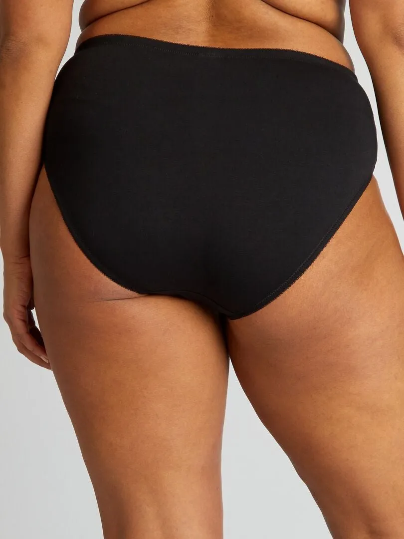 PACK DE 2 BRAGUITAS DE ALGODóN  NEGRO