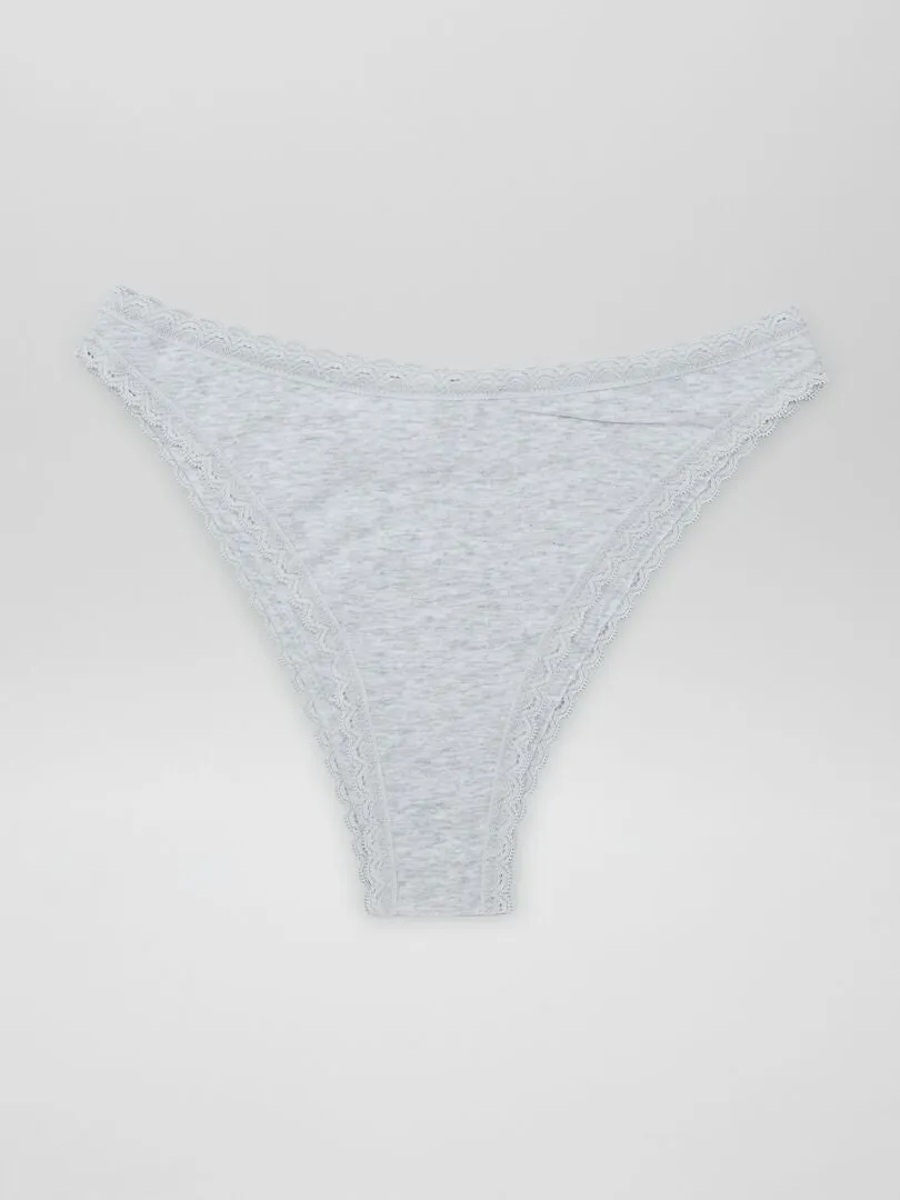 PACK DE 3 BRAGUITAS BRASILEñAS  GRIS