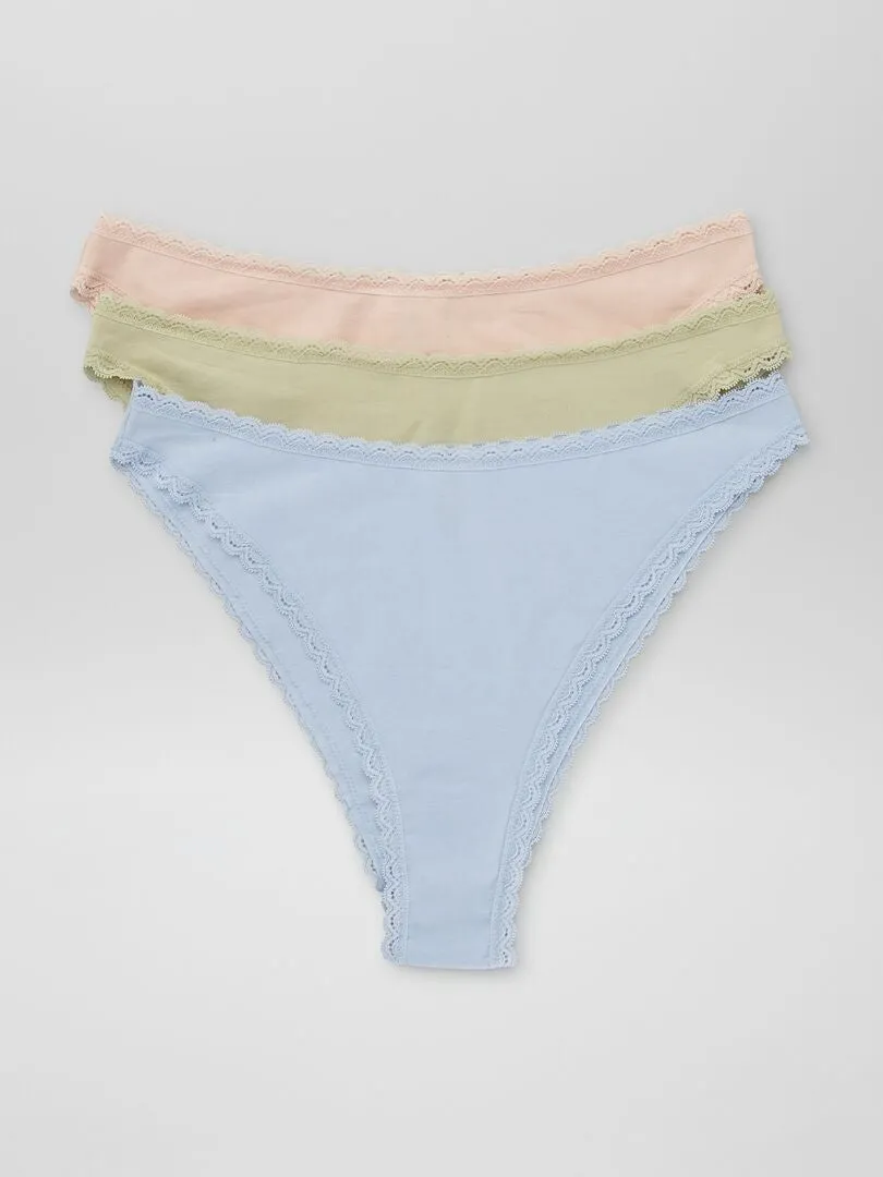 PACK DE 3 BRAGUITAS BRASILEñAS  ROSA