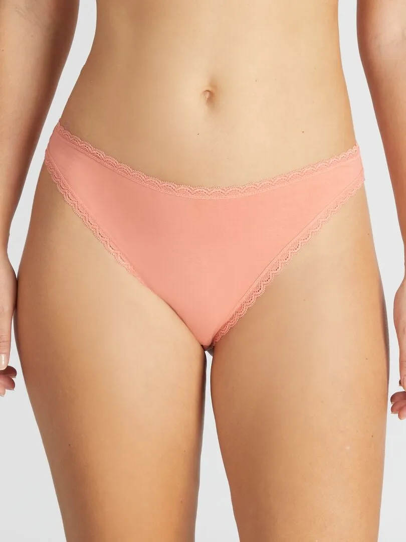 PACK DE 3 BRAGUITAS BRASILEñAS  ROSA