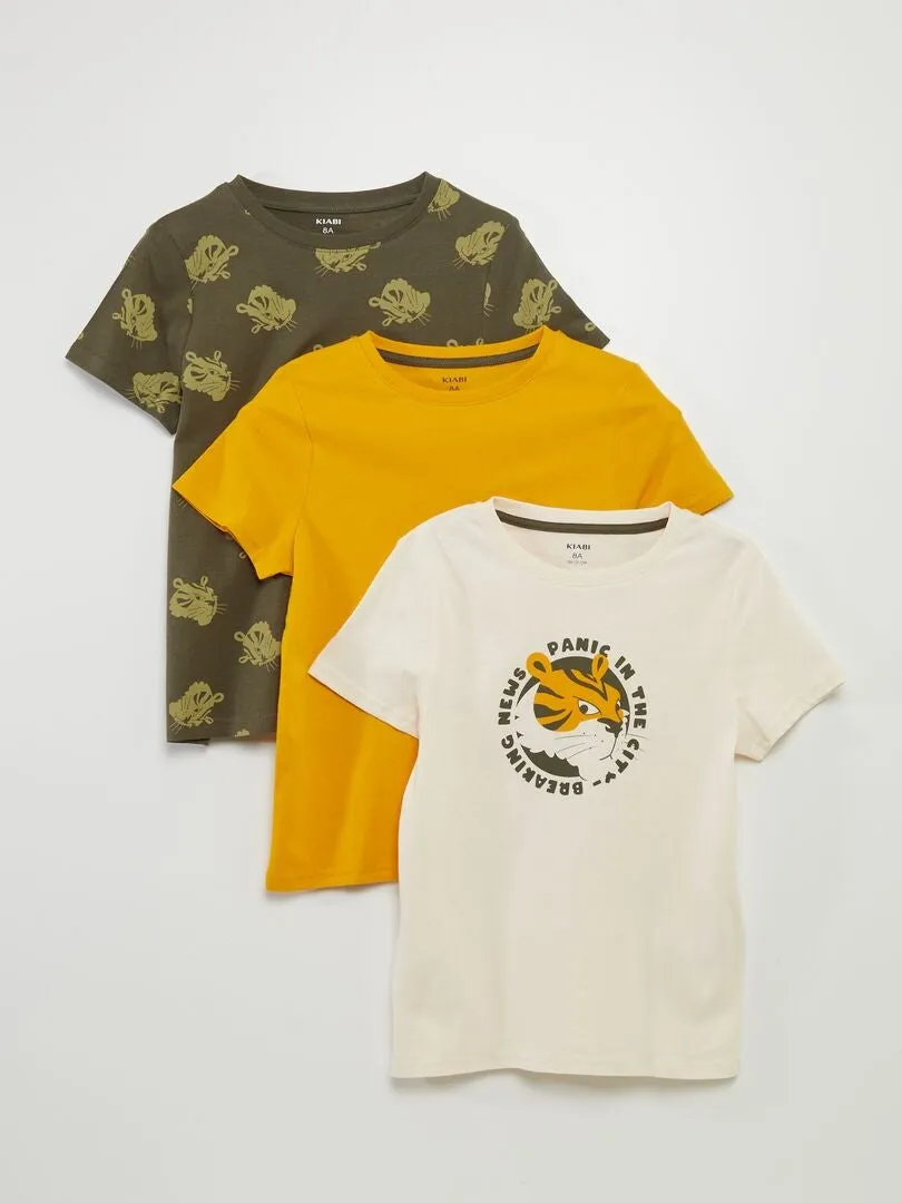 PACK DE 3 CAMISETAS DE MANGA CORTA  BLANCO