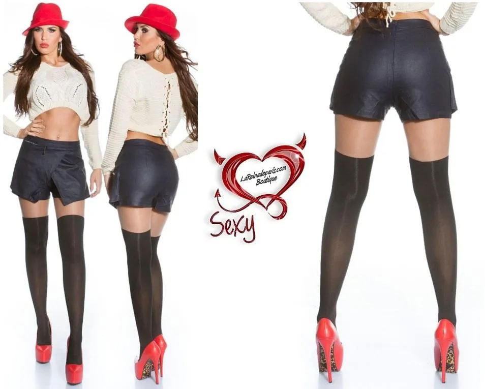 Pantalones falda de moda azul