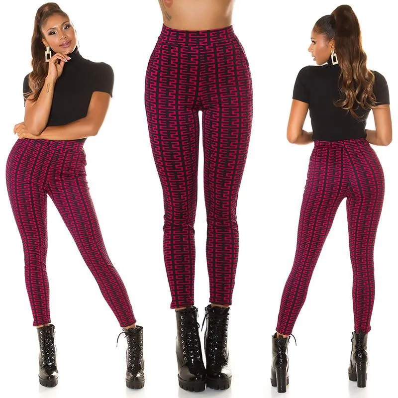 Pantalón de Cintura Alta Rosa