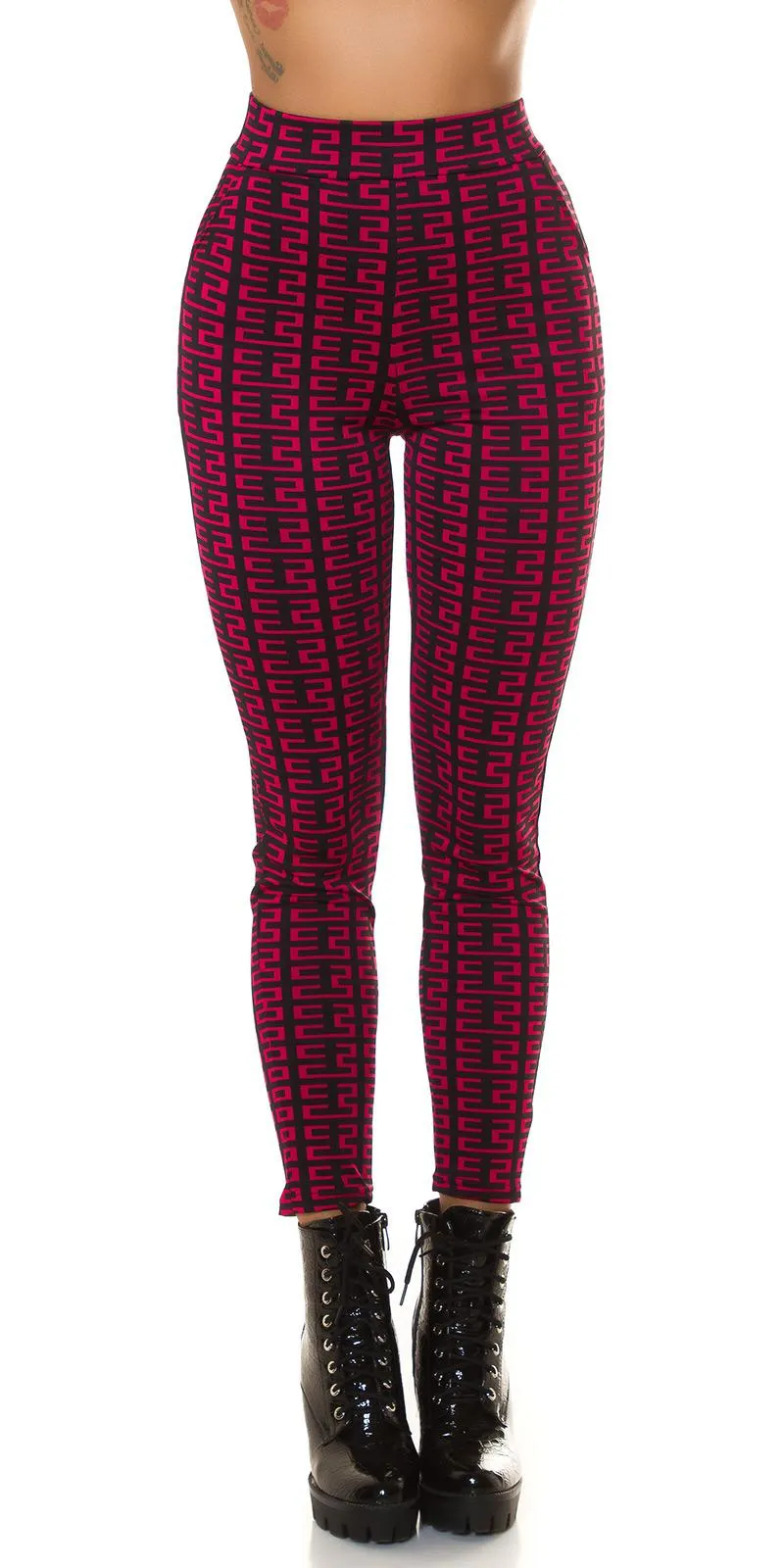 Pantalón de Cintura Alta Rosa