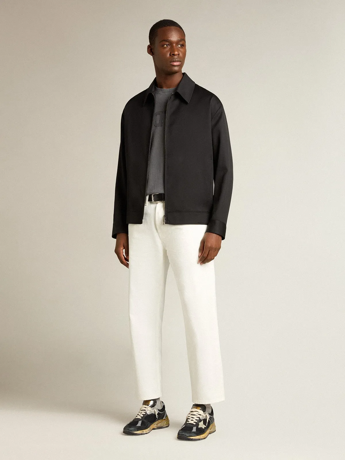 Pantalón de denim blanco de hombre