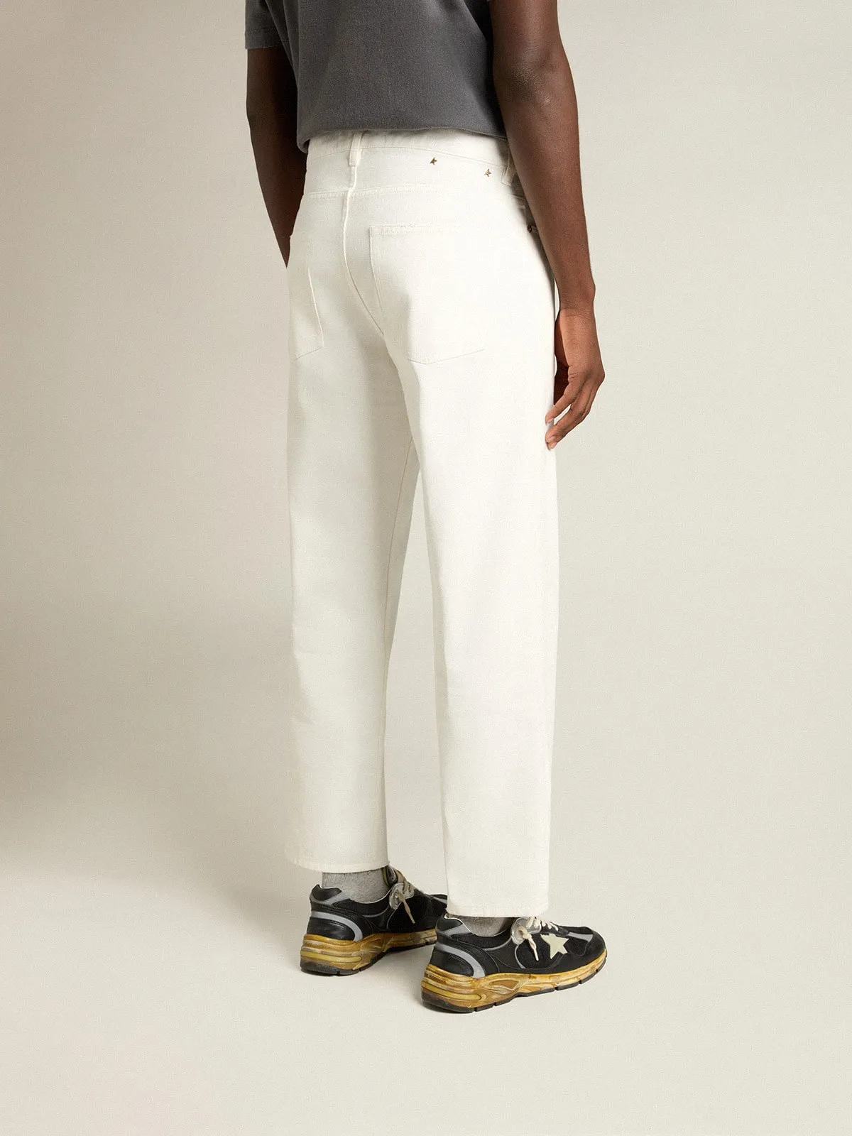 Pantalón de denim blanco de hombre