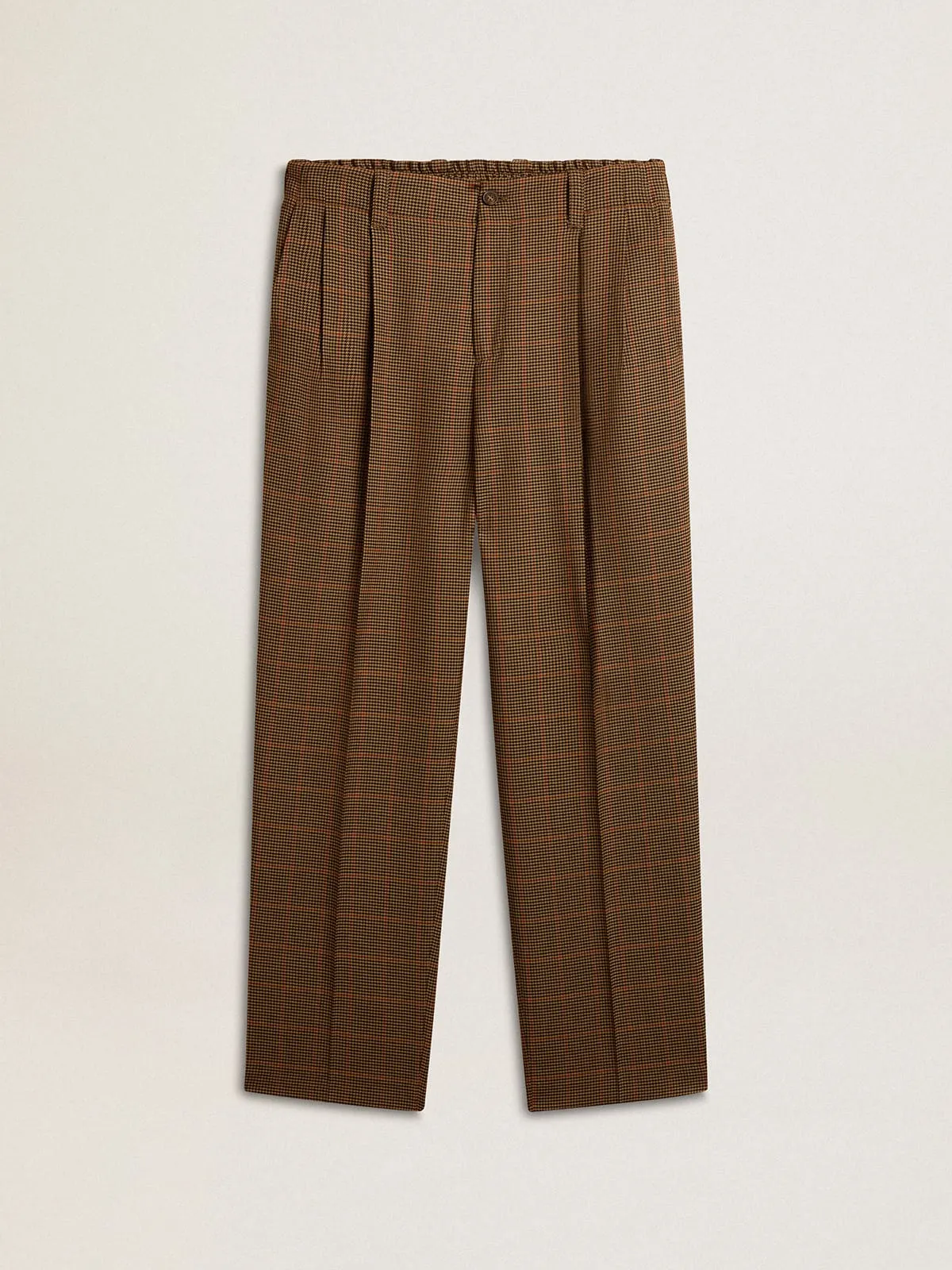Pantalón de hombre de pata de gallo tricolor