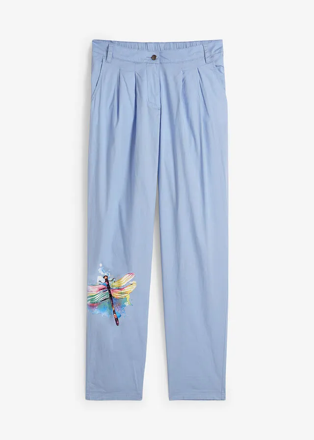 Pantalón de pinzas Azul perla