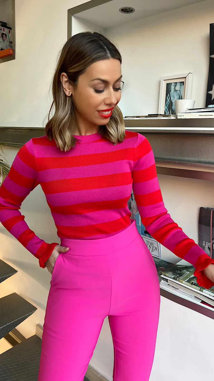 Pantalón Flare Fucsia