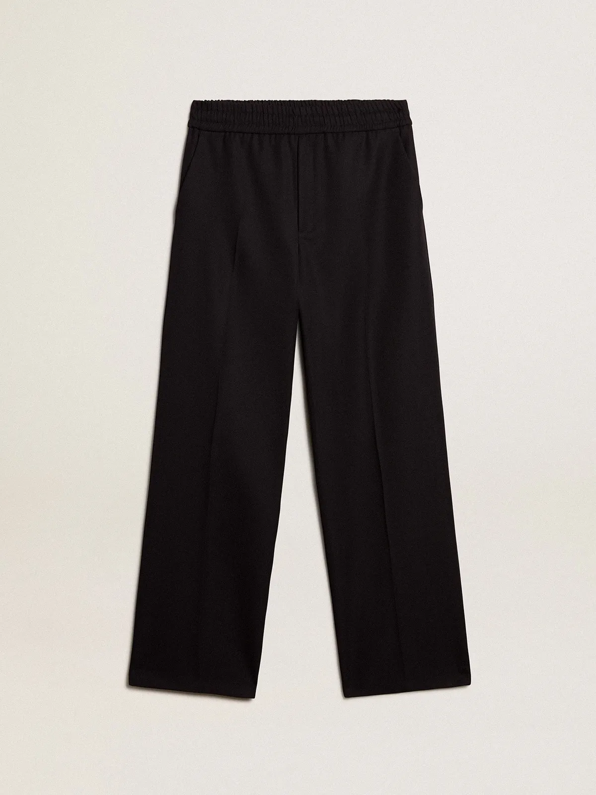 Pantalón jogger de hombre en lana de color azul oscuro