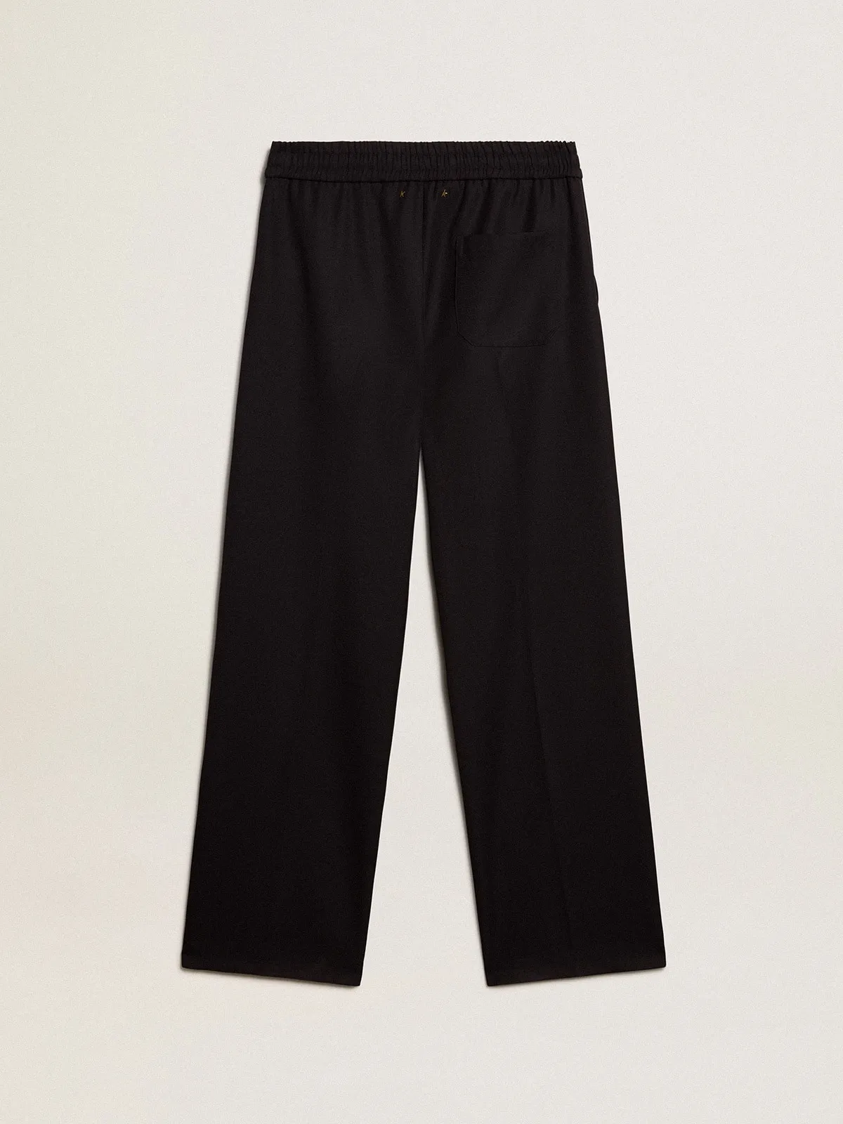 Pantalón jogger de hombre en lana de color azul oscuro