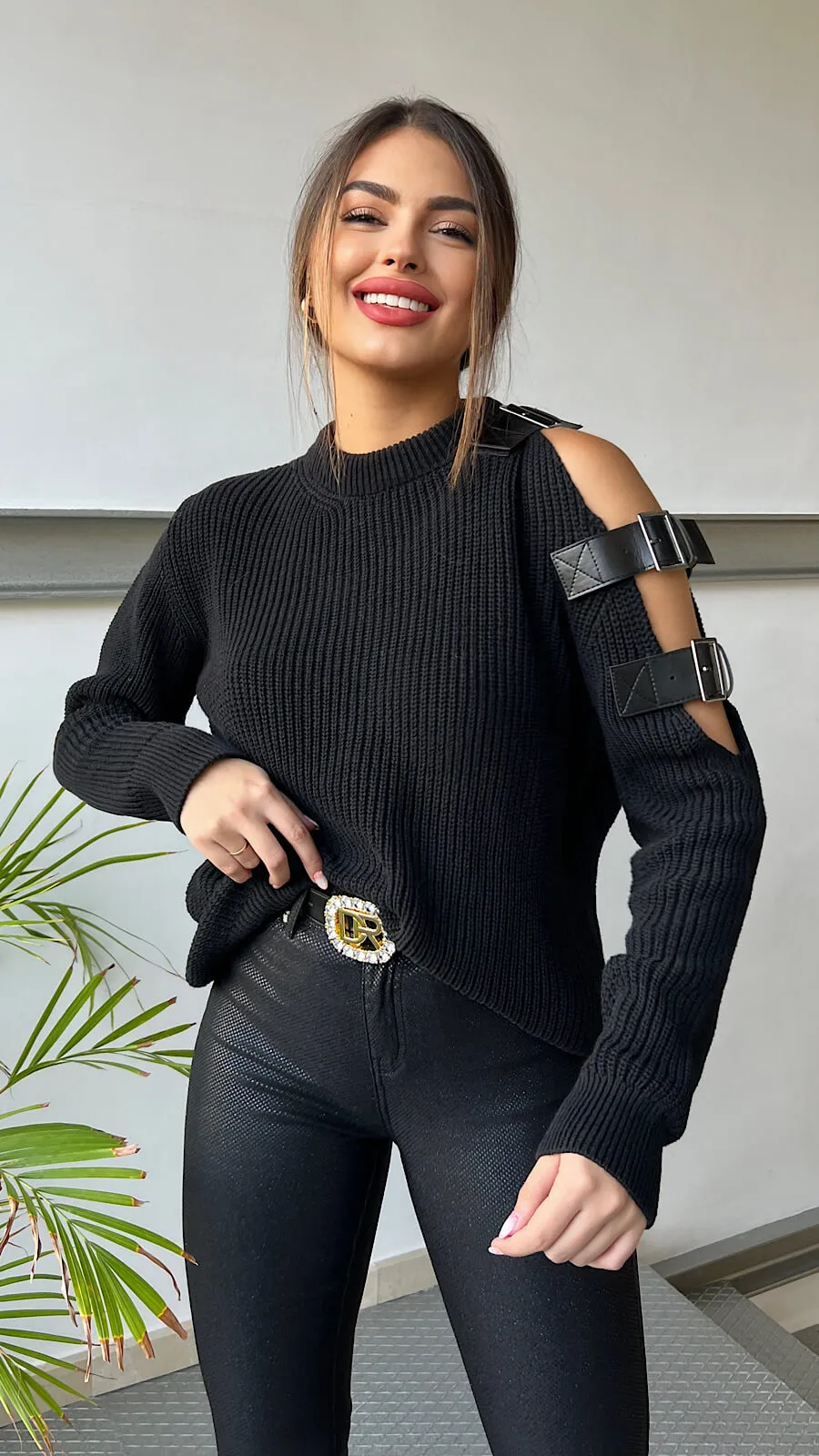 Pantalón Negro Glitter