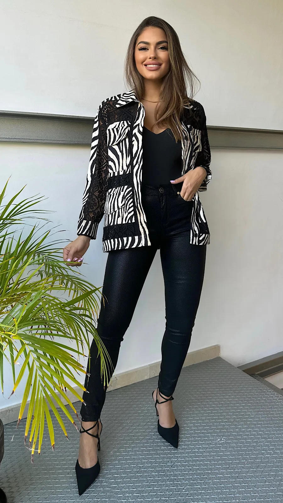 Pantalón Negro Glitter