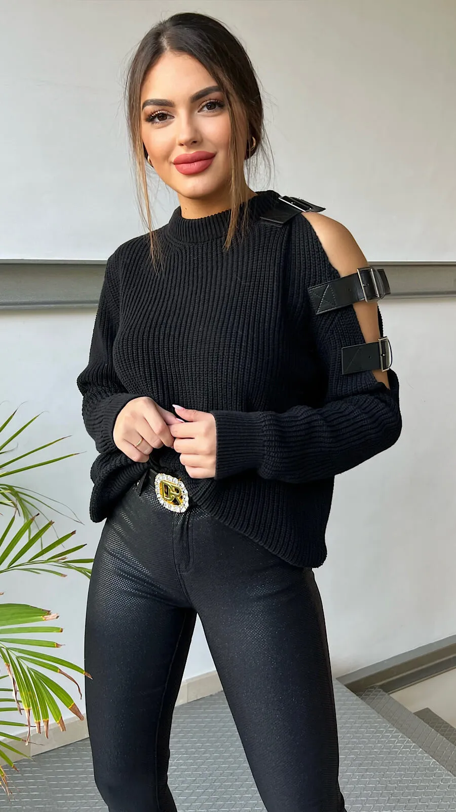 Pantalón Negro Glitter