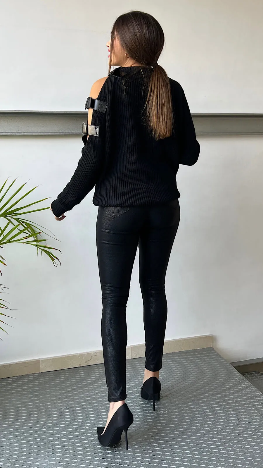 Pantalón Negro Glitter