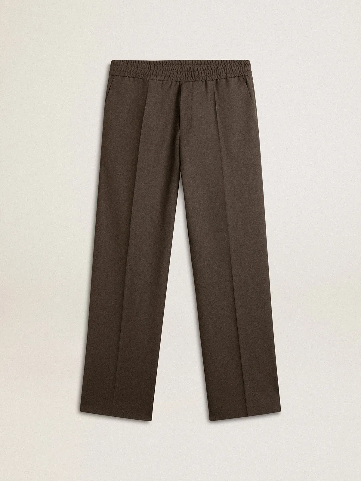 Pantalón suave de hombre en lana color gris antracita