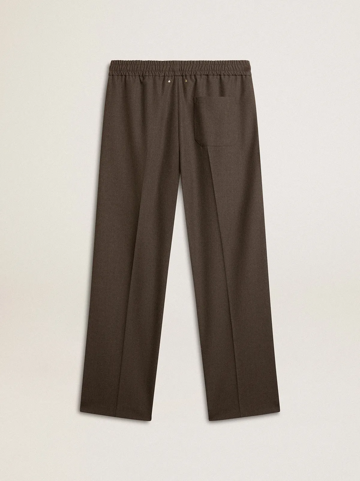 Pantalón suave de hombre en lana color gris antracita