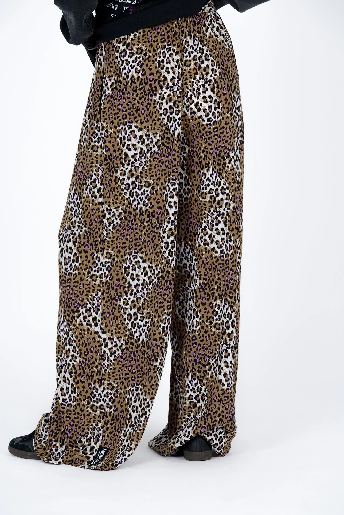 Pantalón Wide Leg  Animal Print camel y lila