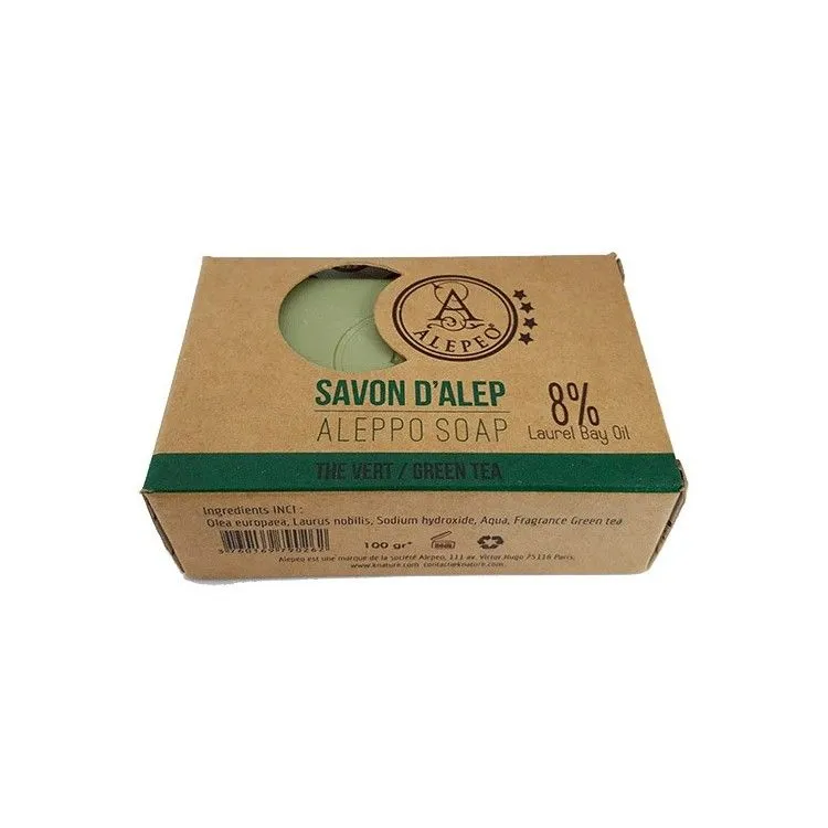 Pastilla jabón Alepo GREEN TEA 8%.
