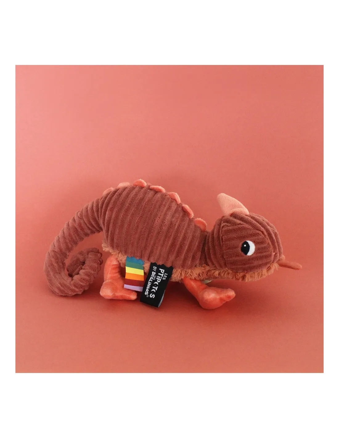 Peluche ptipotos camaleón terracota Déglingos