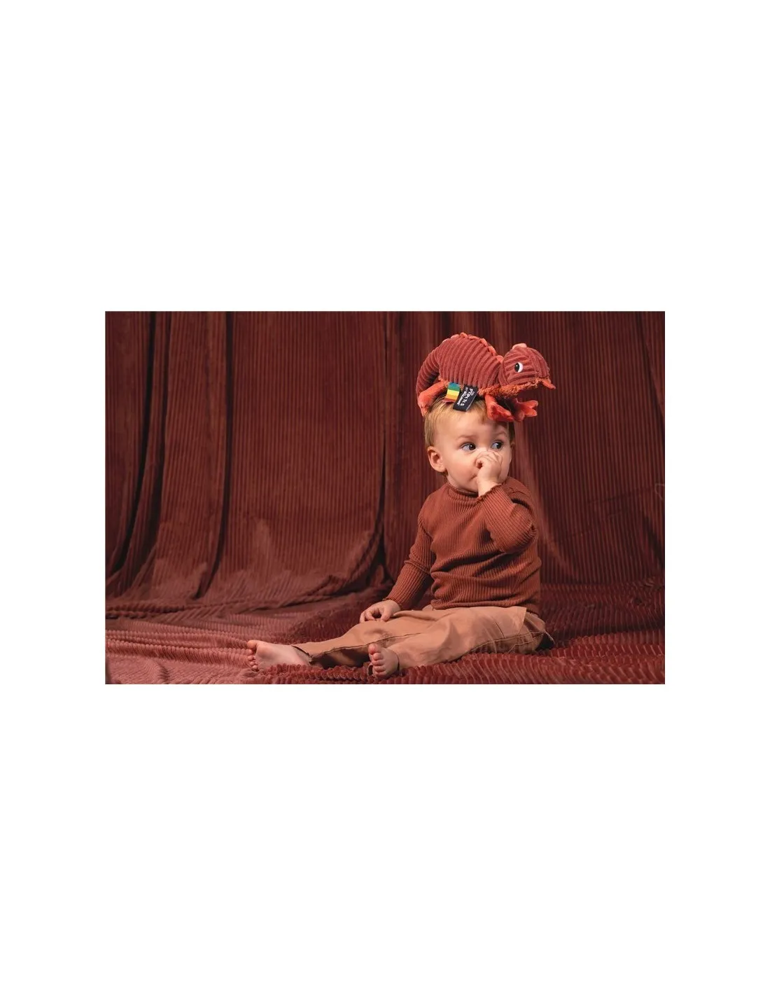 Peluche ptipotos camaleón terracota Déglingos