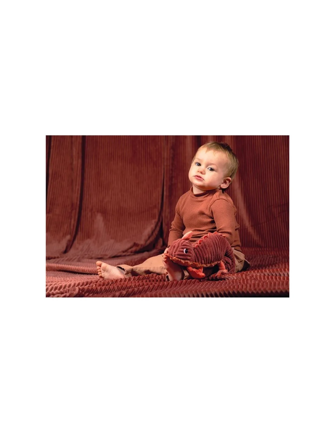 Peluche ptipotos camaleón terracota Déglingos