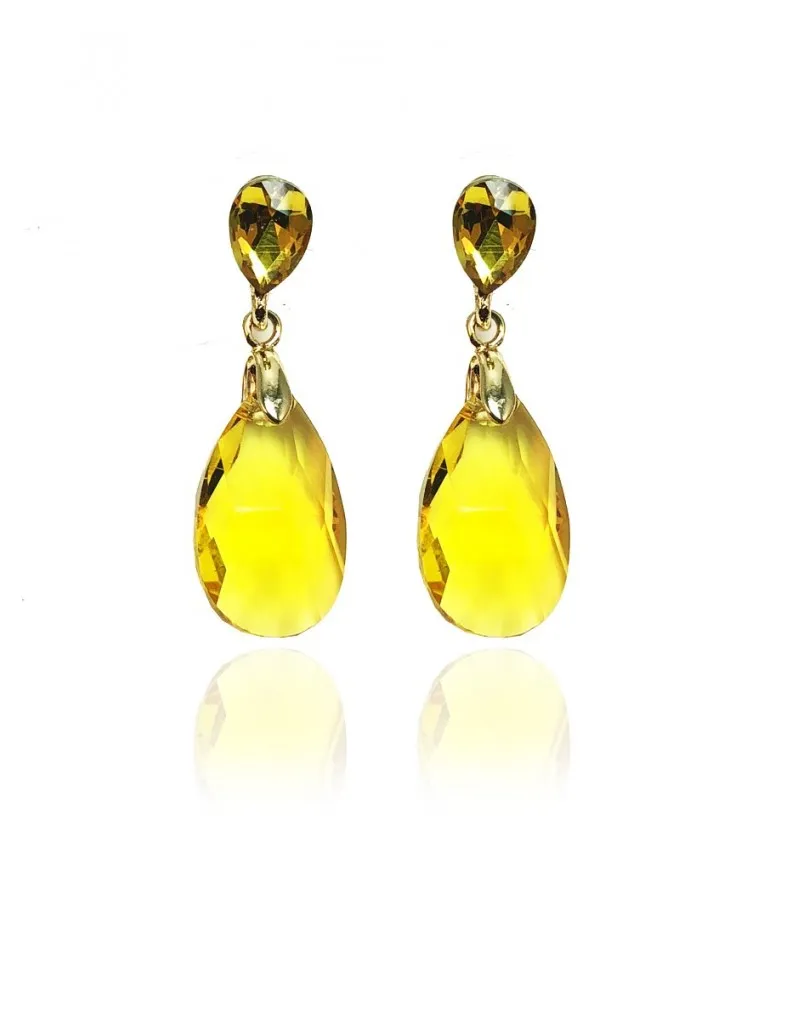 PENDIENTES PARA MUJER AMARILLOS PARA BODAS