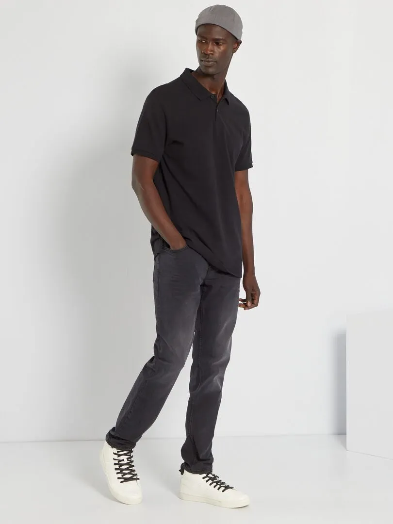 POLO DE PIQUé DE ALGODóN  NEGRO