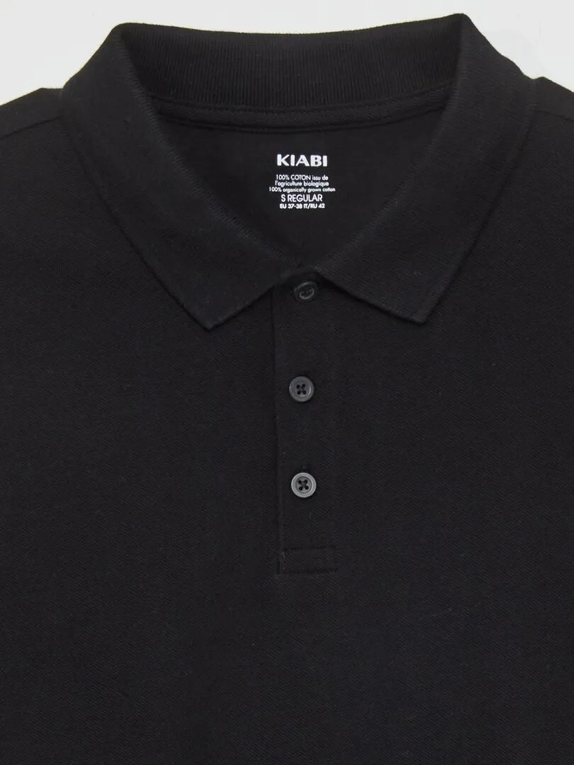POLO DE PIQUé DE ALGODóN  NEGRO