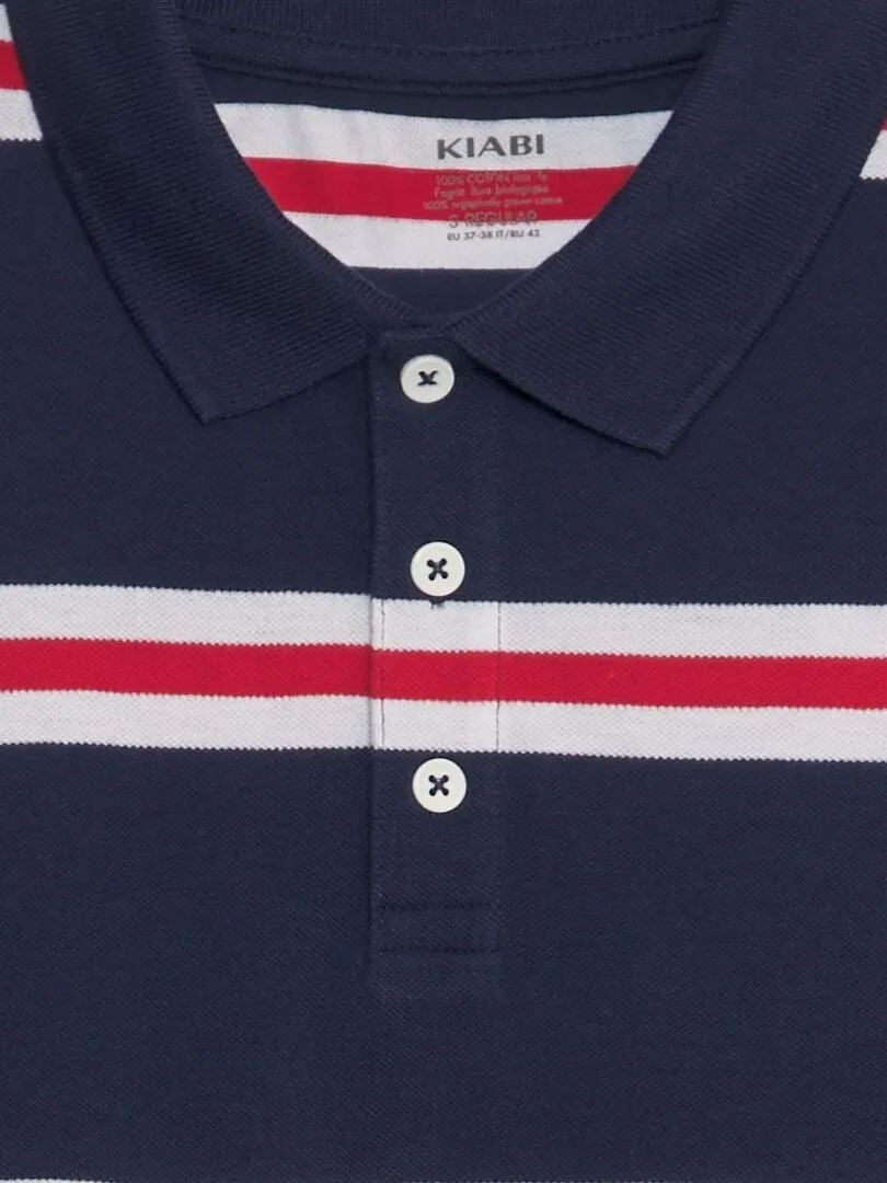 POLO DE RAYAS DE PIQUé DE ALGODóN  NEGRO