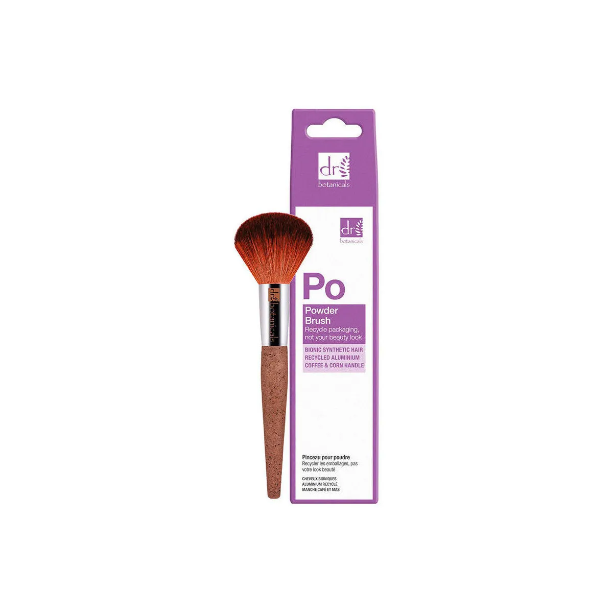 Powder Brush Bionic Synthetic Hair Recycled Aluminium Coffe & C