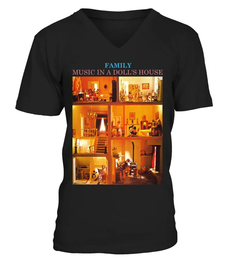 PSY200079BK. FAMILY  MUSIC IN A DOLL'S HOUSE CAMISETA CUELLO EN V UNISEX