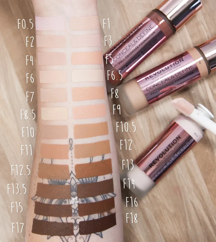 REVOLUTION  BASE DE MAQUILLAJE CONCEAL & DEFINE  F10.5