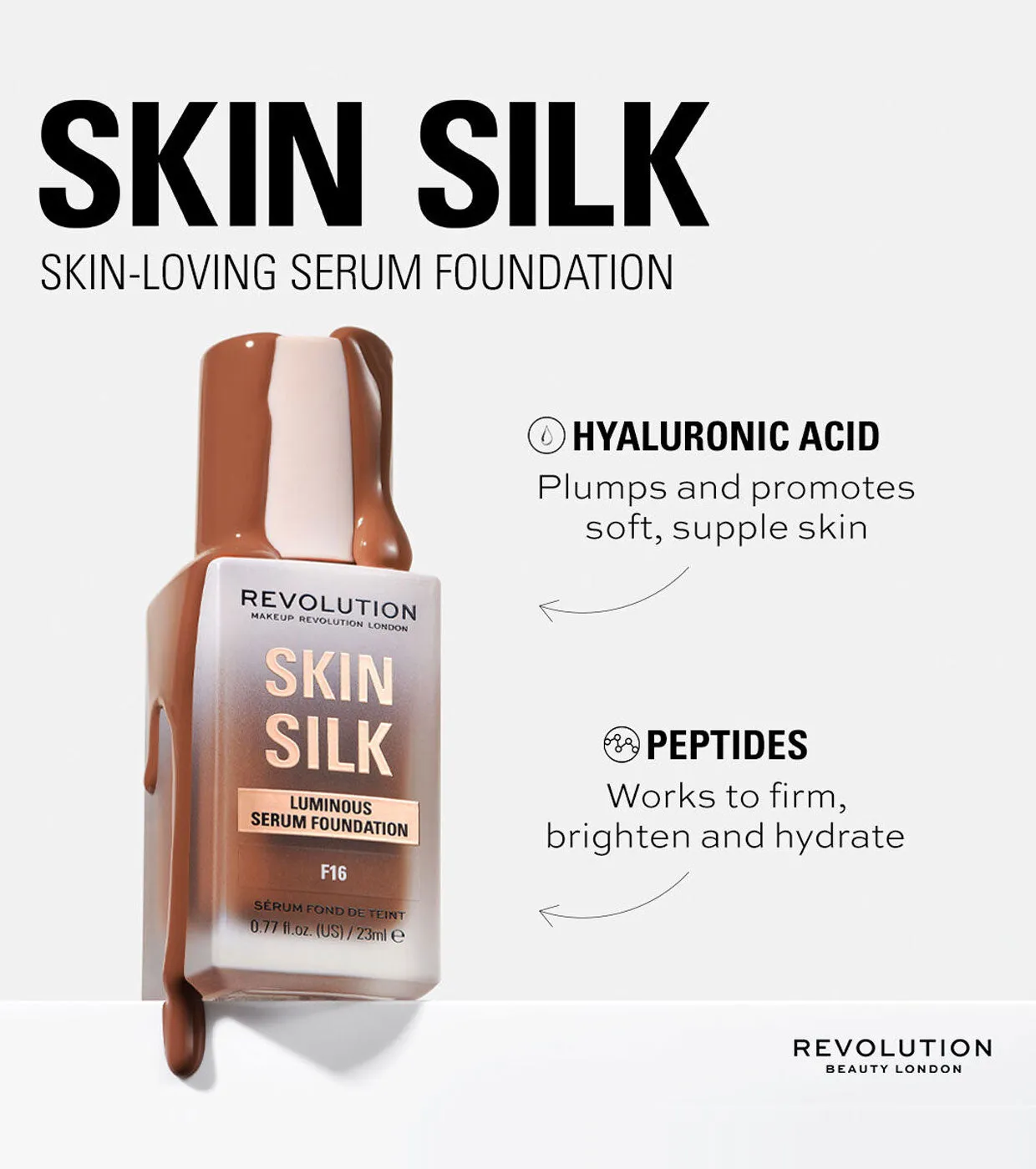 REVOLUTION  BASE DE MAQUILLAJE SKIN SILK SERUM FOUNDATION  F0.5