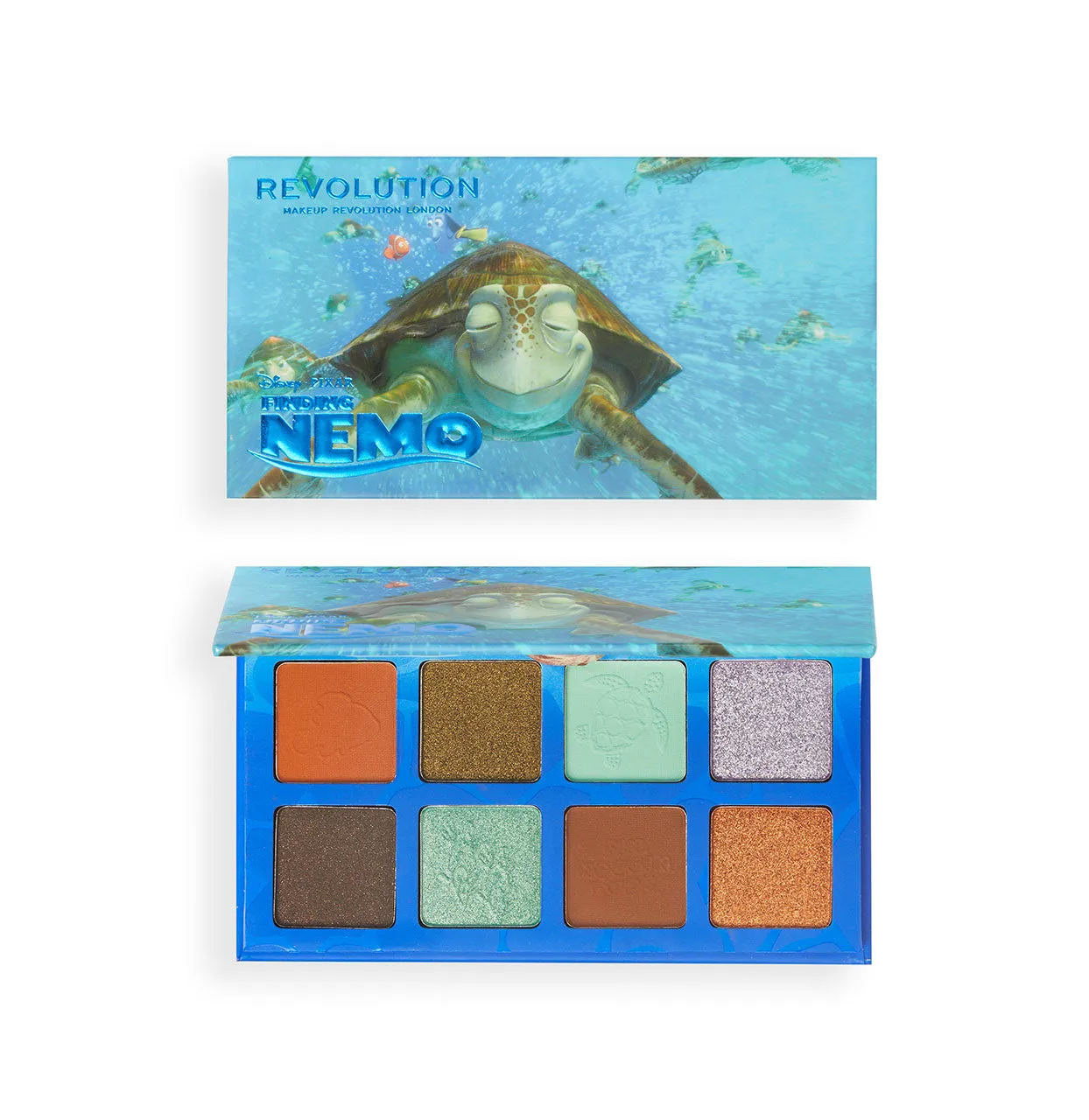 REVOLUTION  *BUSCANDO A NEMO*  PALETA DE SOMBRAS DE OJOS   FIN, NOGGIN, DUDE