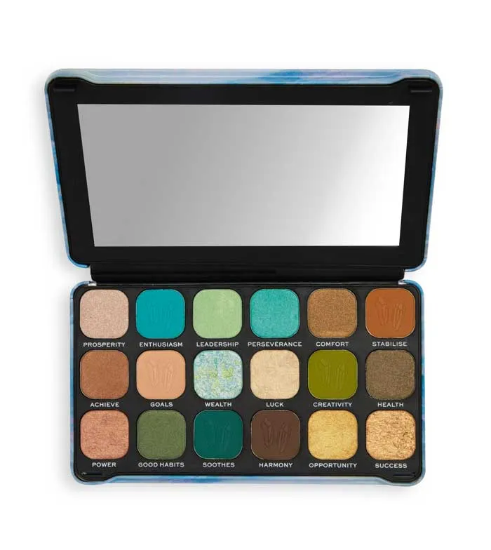 REVOLUTION  *CRYSTAL AURA*  PALETA DE SOMBRAS FOREVER FLAWLESS  AVENTURINE